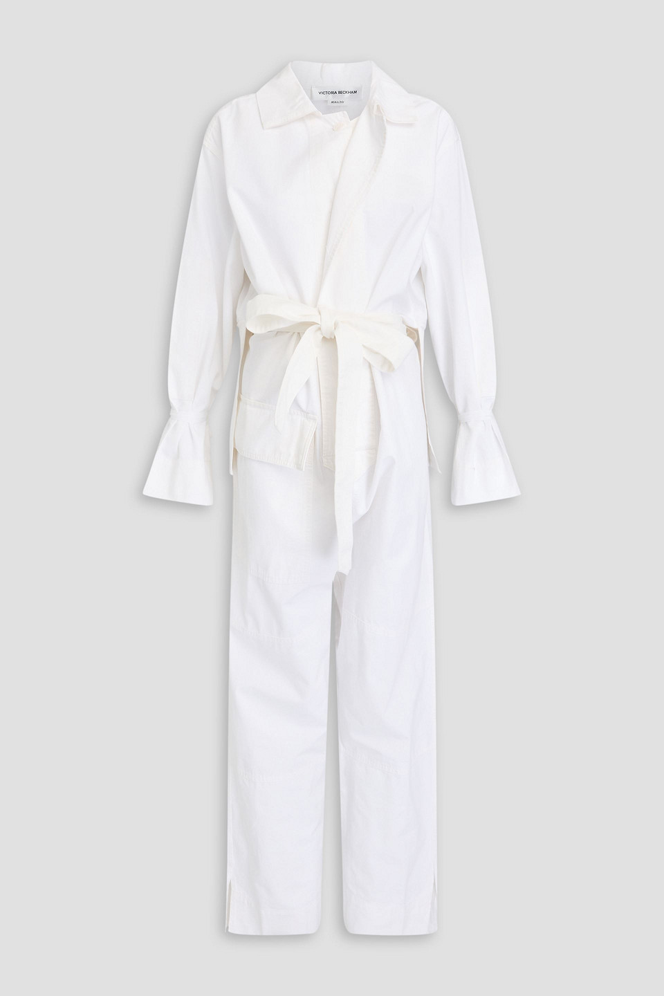 Victoria Beckham Cotton-poplin Jumpsuit In White
