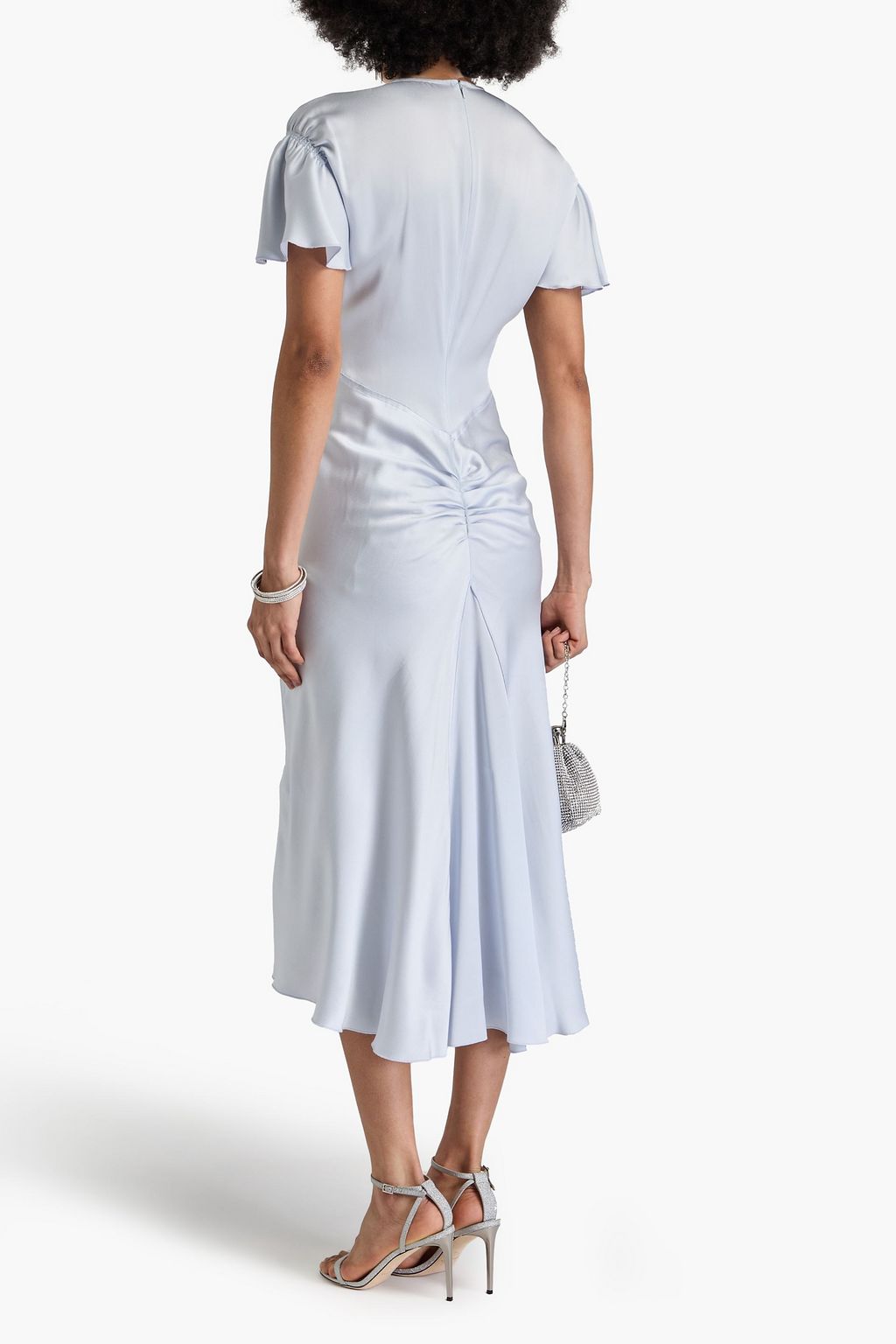 VICTORIA BECKHAM Satin-crepe midi dress