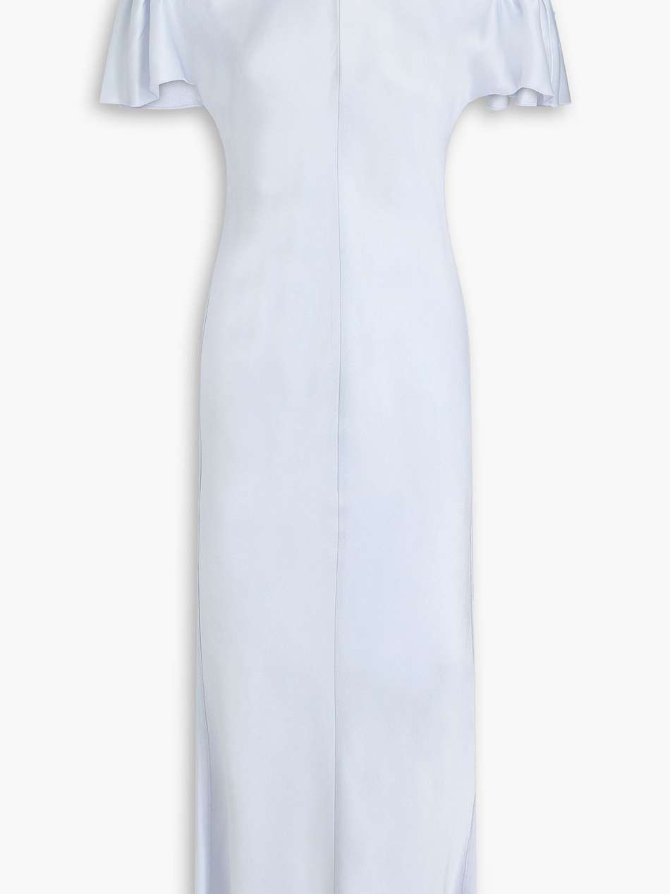 satin-crepe midi dress