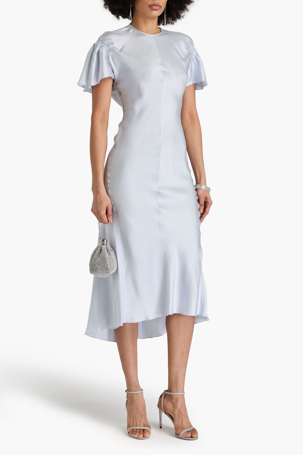 VICTORIA BECKHAM Satin-crepe midi dress