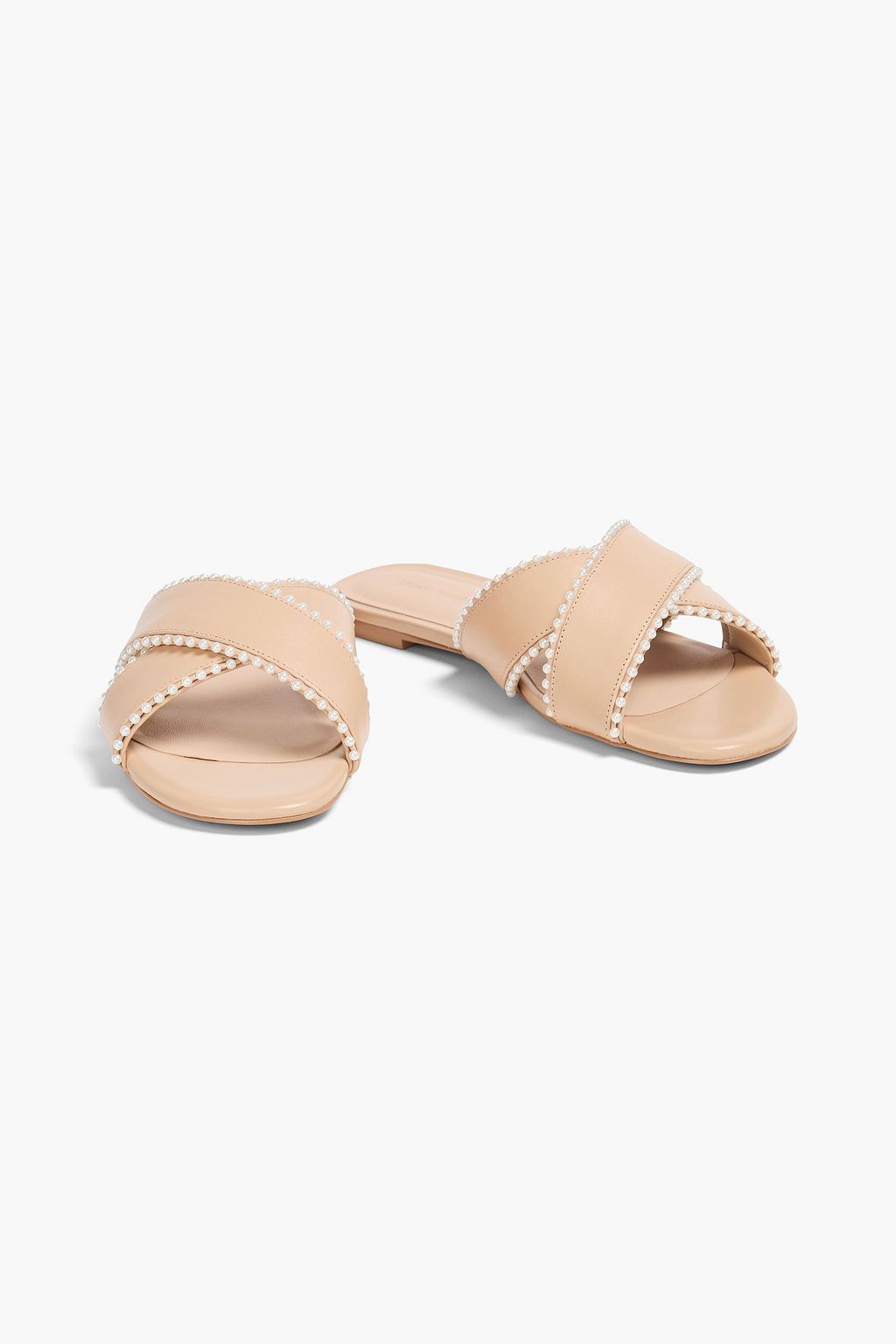 STUART WEITZMAN Roza レザー サンダル フェイクパール付き