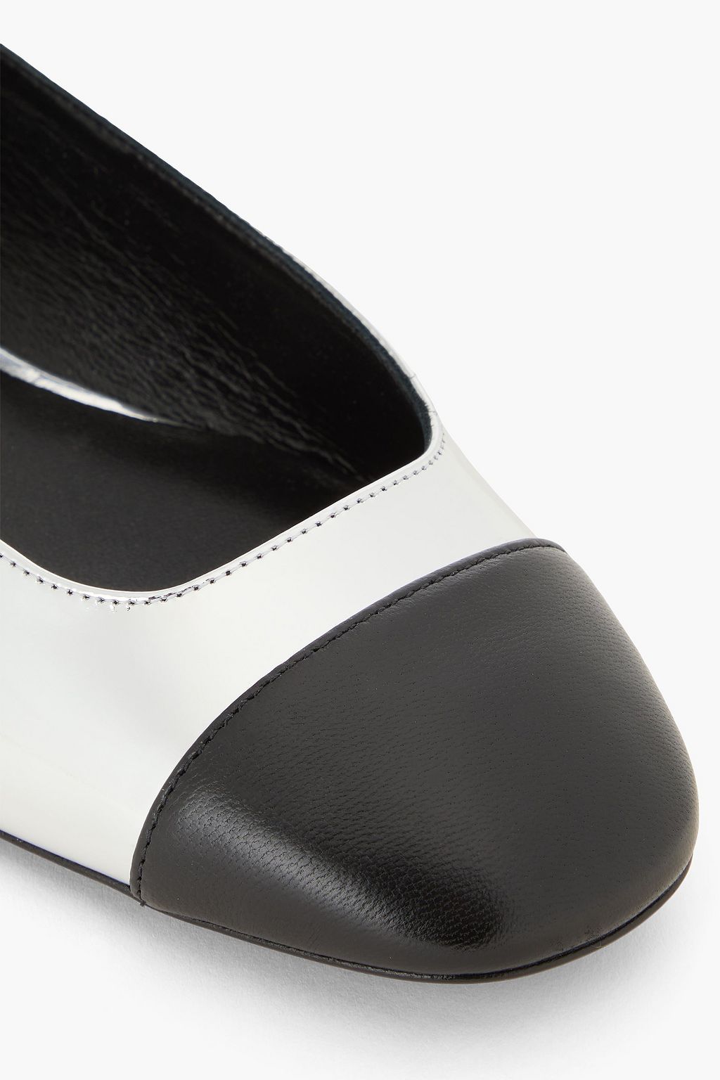 STUART WEITZMAN Smooth and patent-leather ballet flats