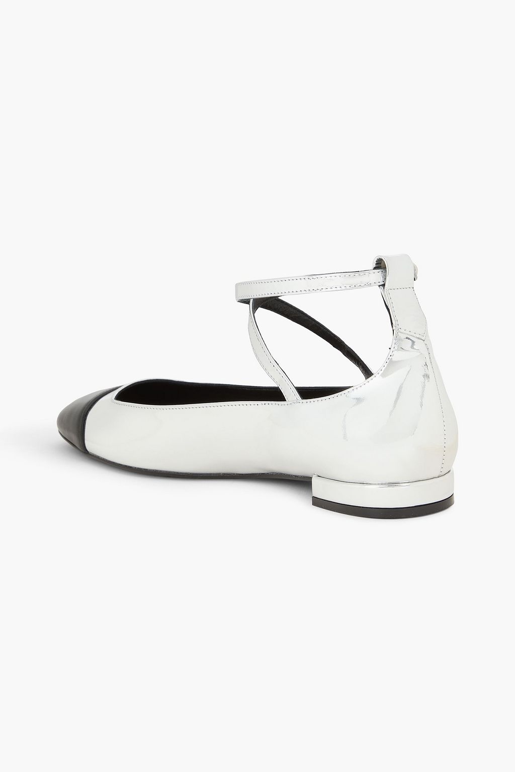 STUART WEITZMAN Smooth and patent-leather ballet flats