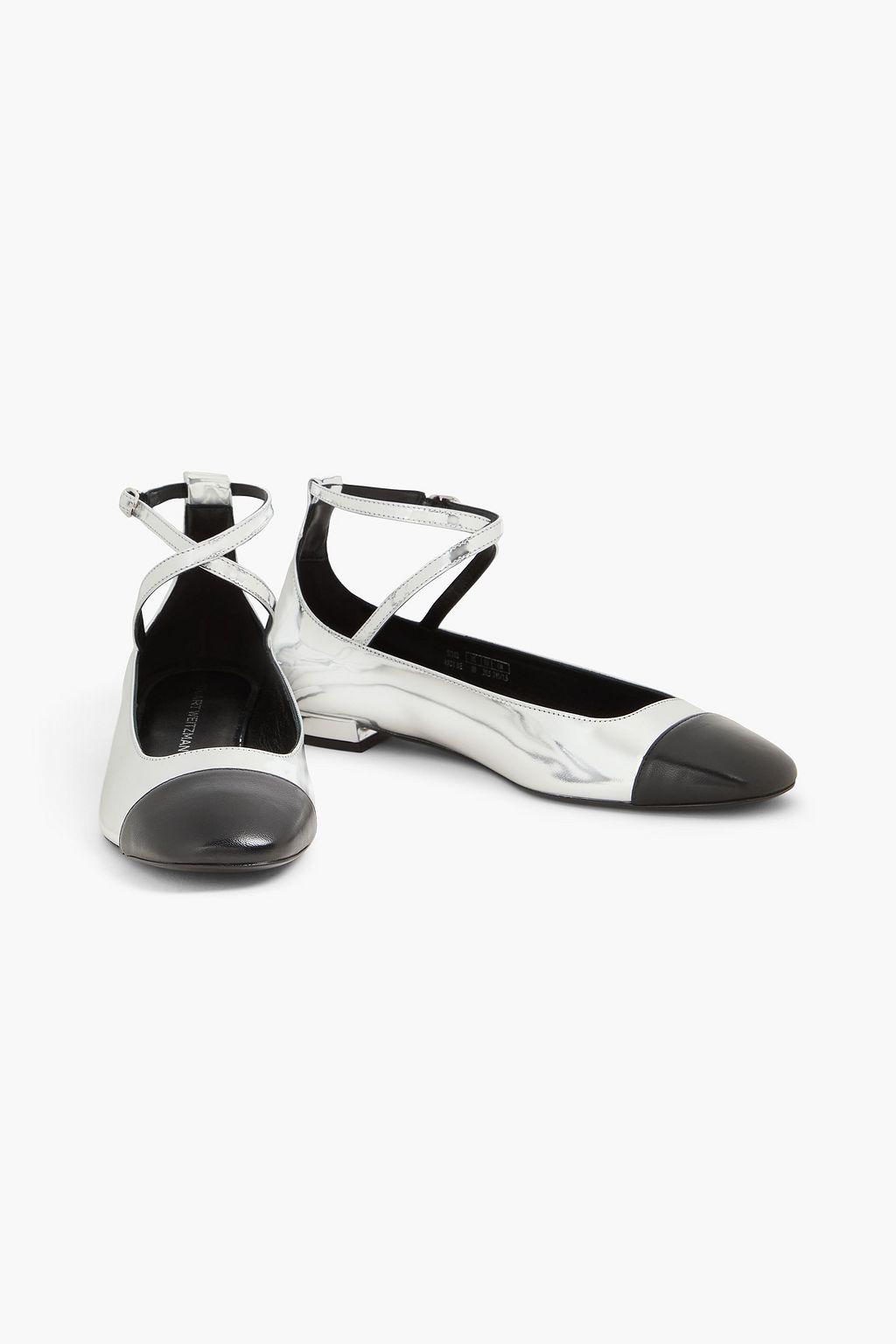 STUART WEITZMAN Smooth and patent-leather ballet flats