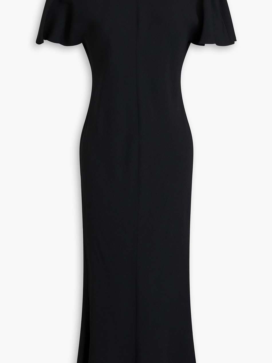 satin-crepe midi dress
