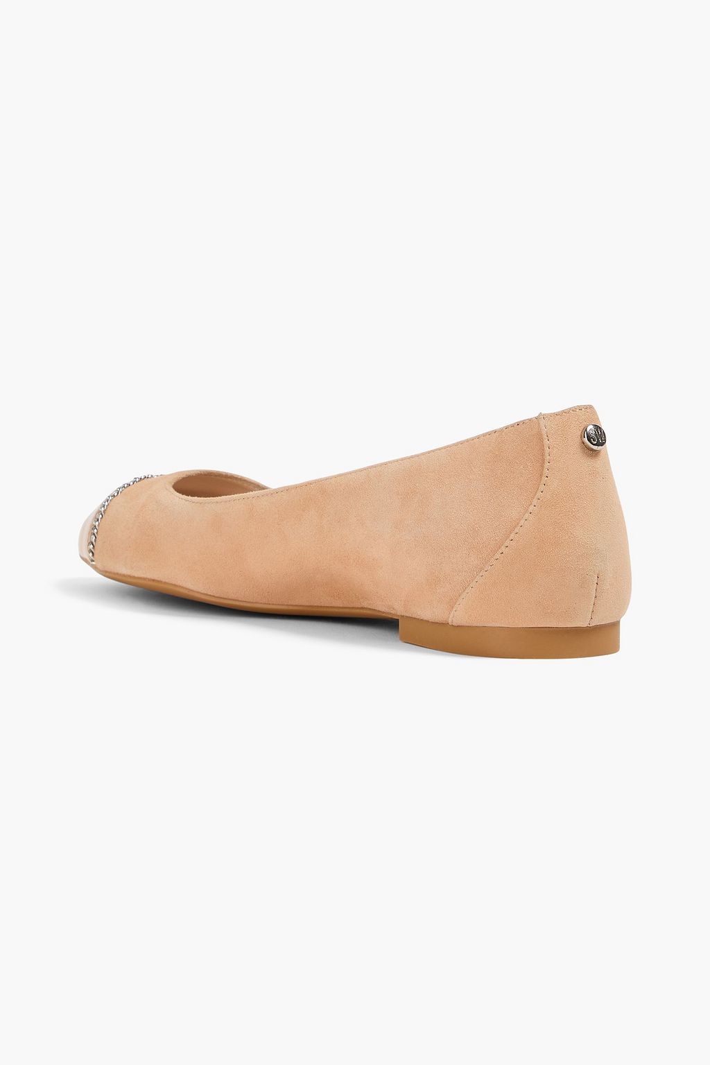 STUART WEITZMAN スエード バレリーナシューズ チェーン付き