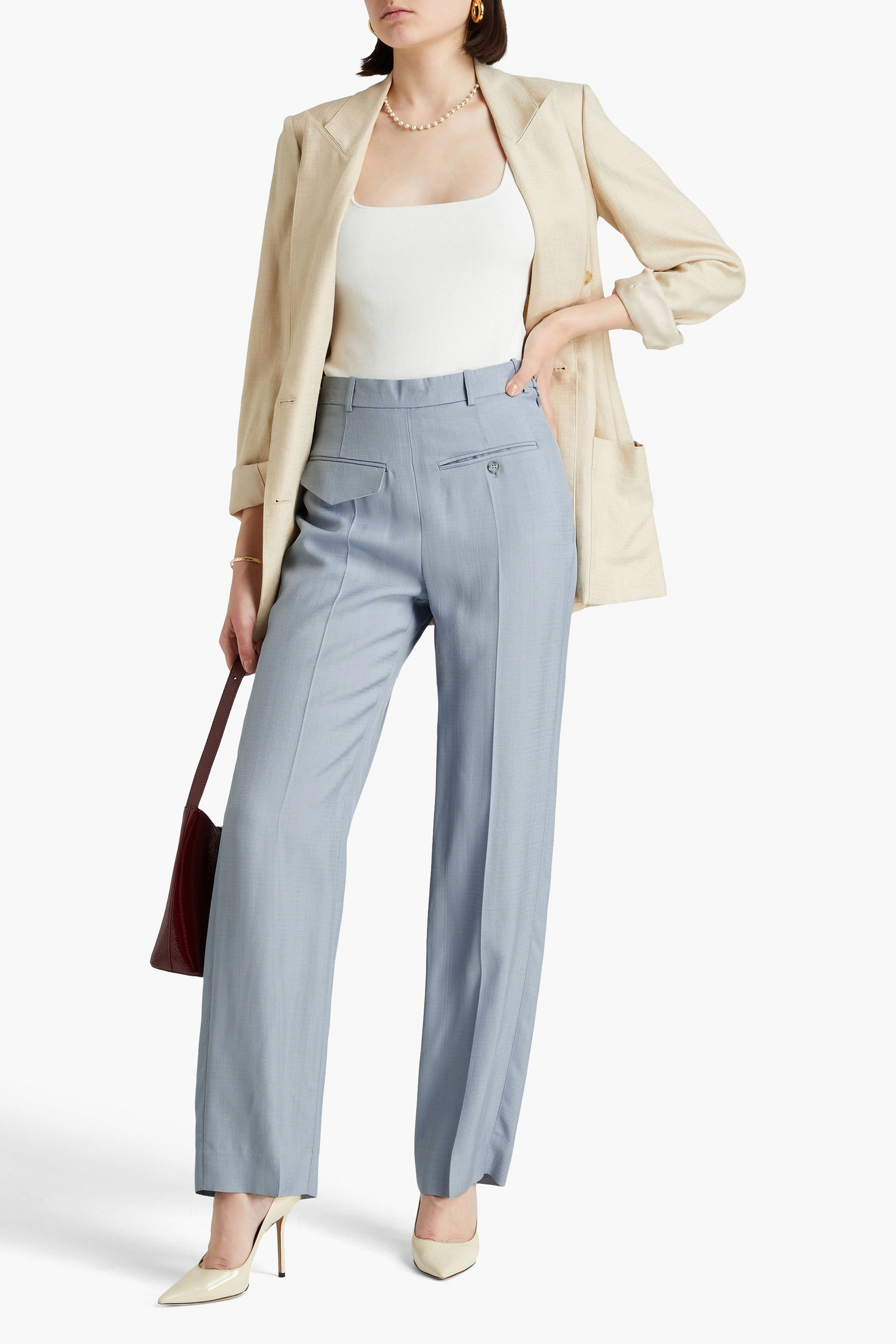 Victoria Beckham Crepe straight-leg pants