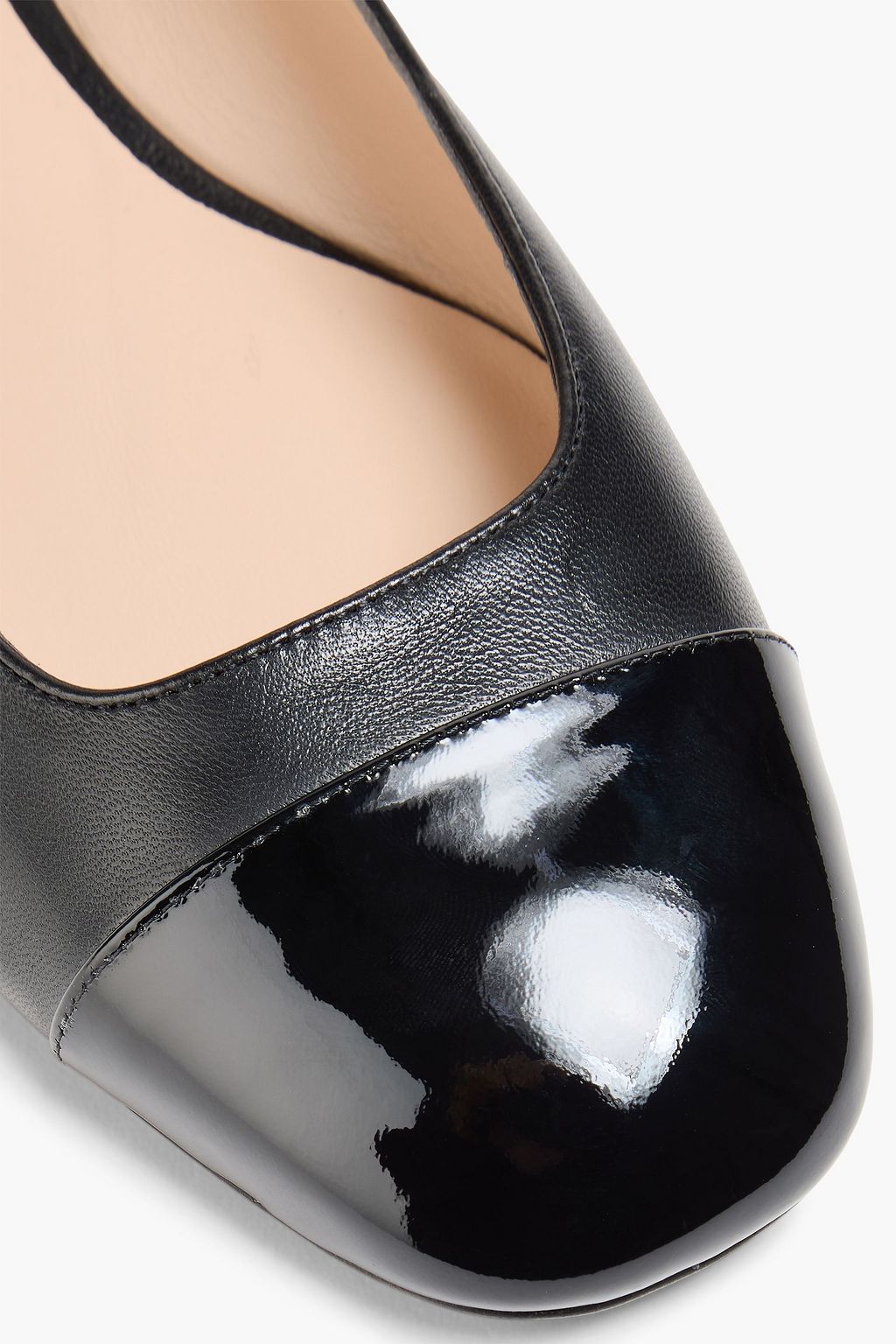 STUART WEITZMAN Smooth and patent-leather ballet flats