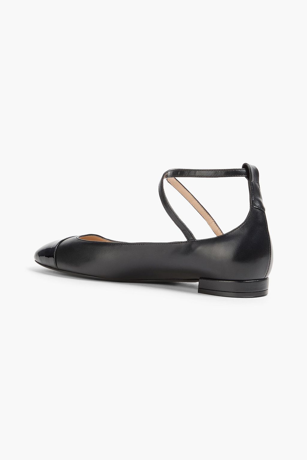 STUART WEITZMAN Smooth and patent-leather ballet flats