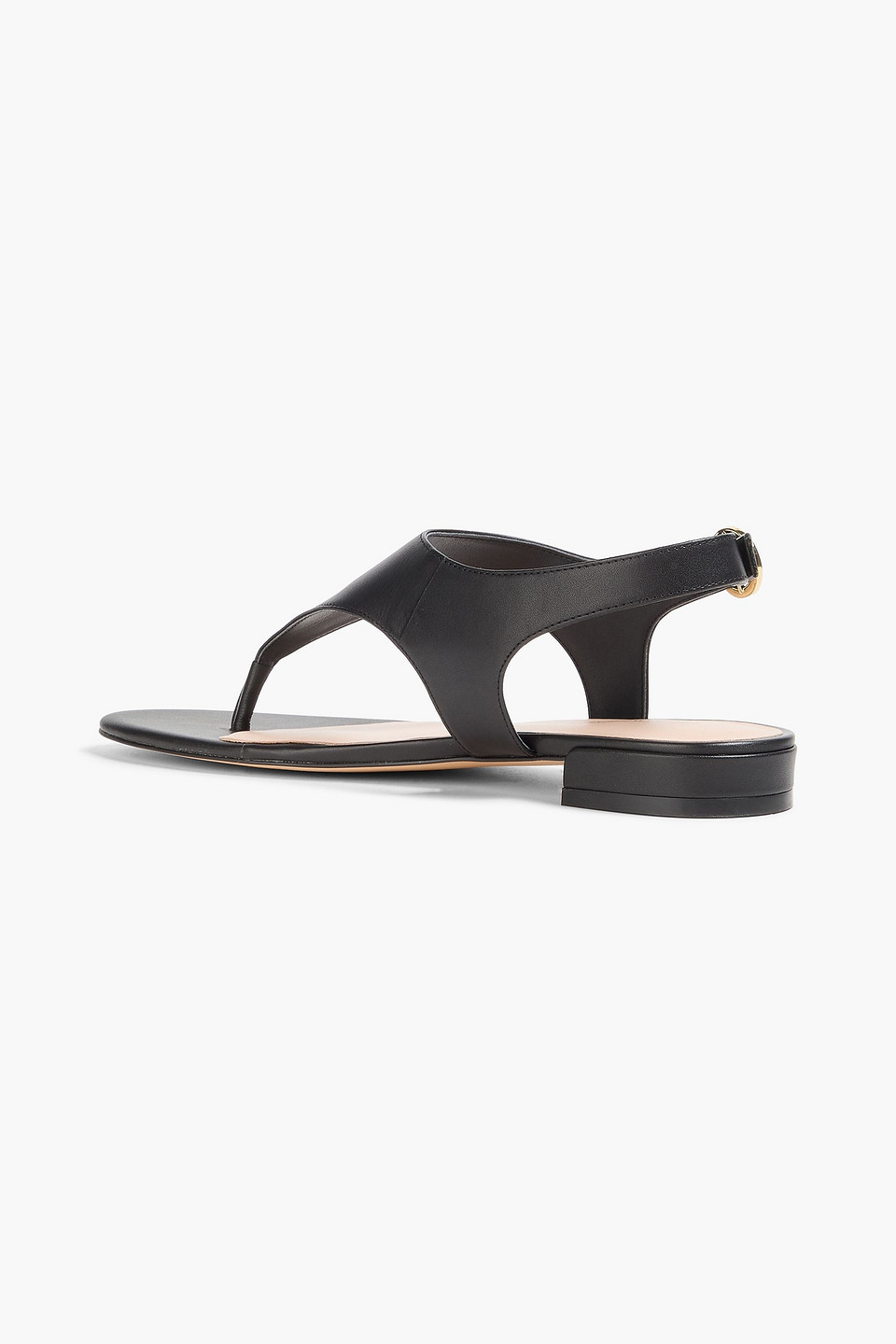 Stuart Weitzman Santorini Leather Slingback Sandals In Black