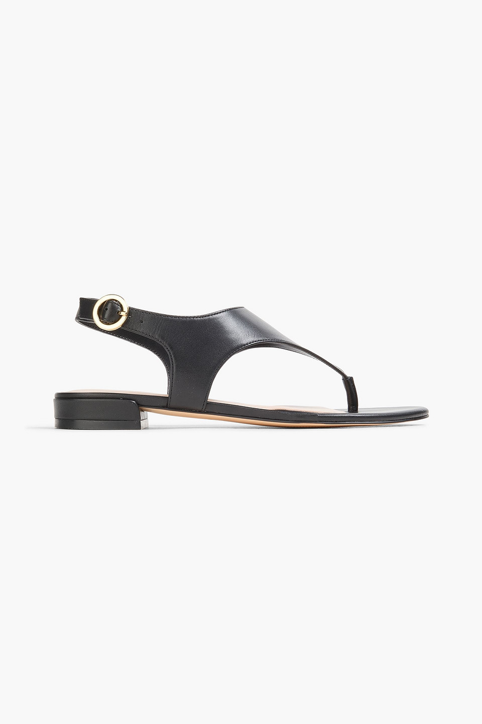 Stuart Weitzman Santorini Leather Slingback Sandals In Black