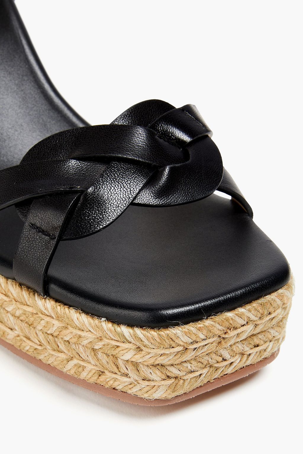 STUART WEITZMAN صندل إسبادريل بريدا ماكس بكعب ويدج من الجلد
