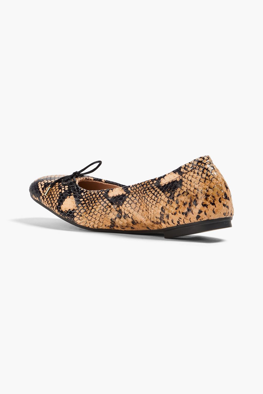 STUART WEITZMAN Bardo snake-effect leather ballets flats