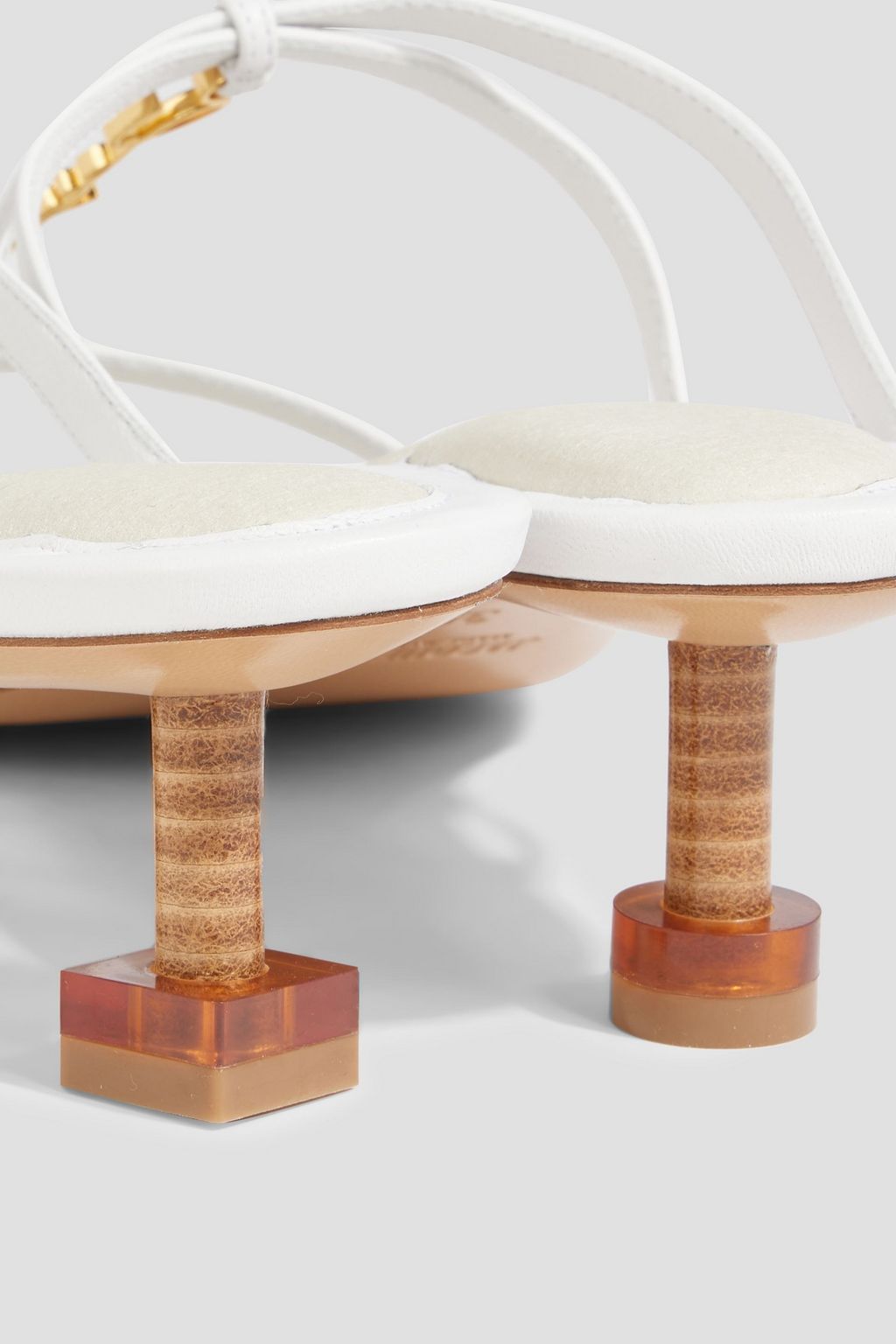JACQUEMUS Pralu Basses 45 embellished leather mules