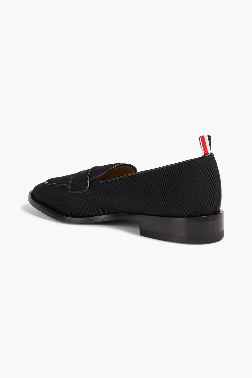 THOM BROWNE حذاء لوفر بيني من نسيج مضلّع