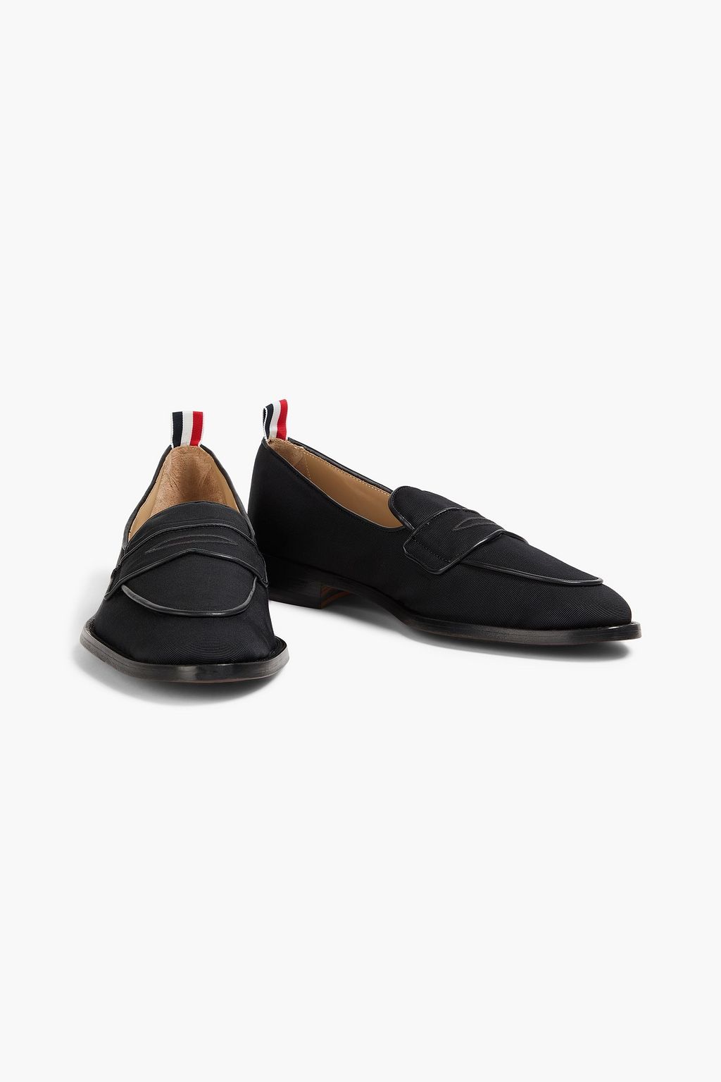 THOM BROWNE حذاء لوفر بيني من نسيج مضلّع