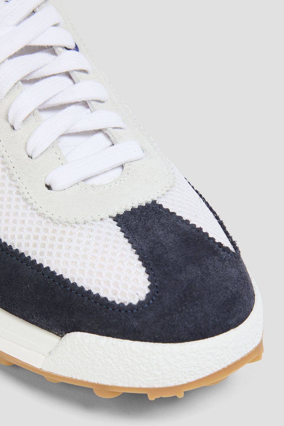 Thom Browne Tech Runner In Fine Kid Suede In White