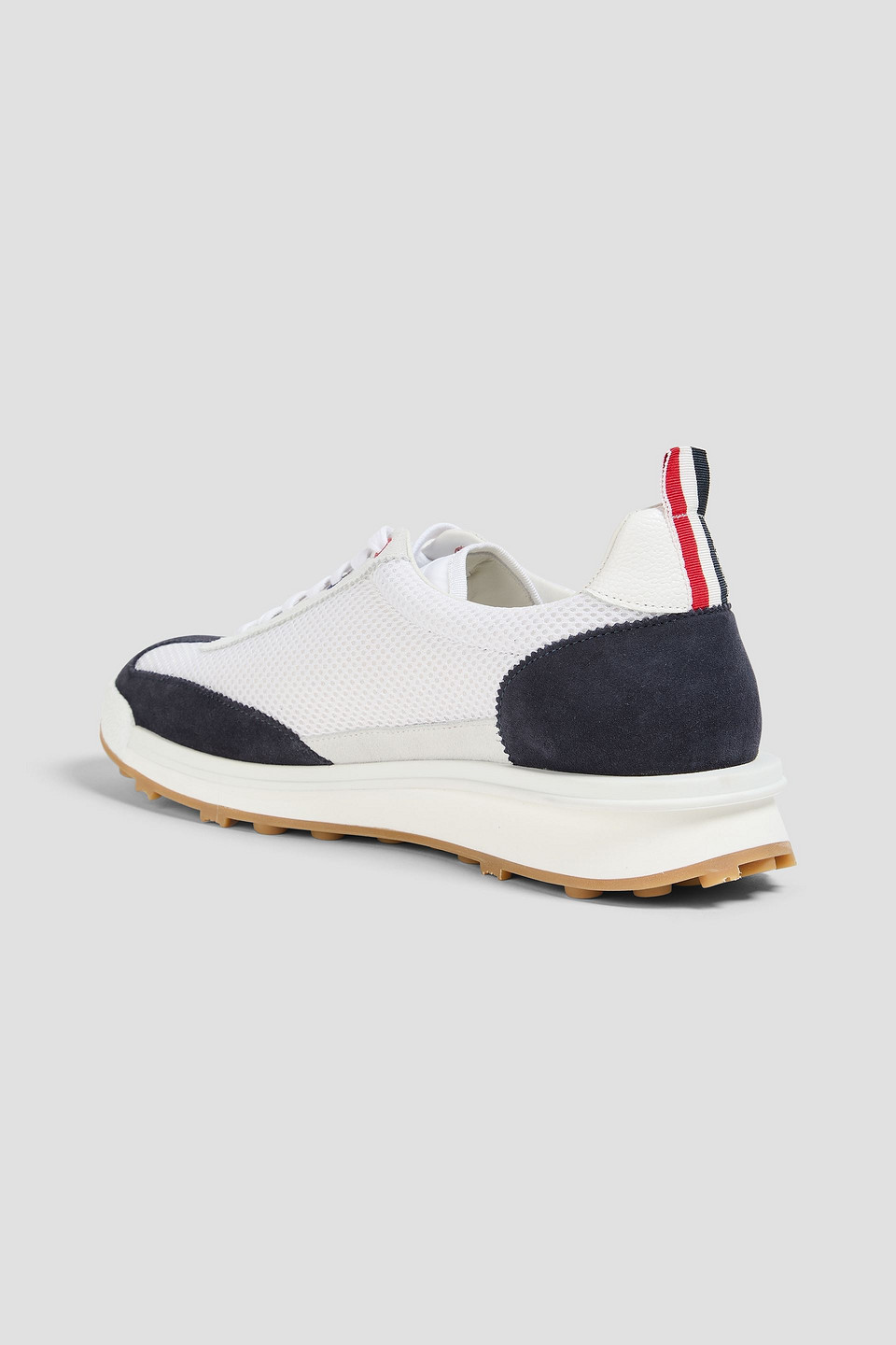 Thom Browne Tech Runner In Fine Kid Suede In White