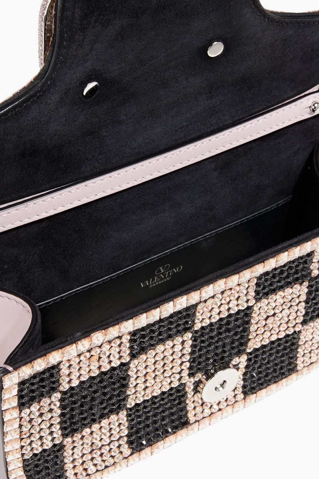 VALENTINO GARAVANI Locò small crystal-embellished leather shoulder bag