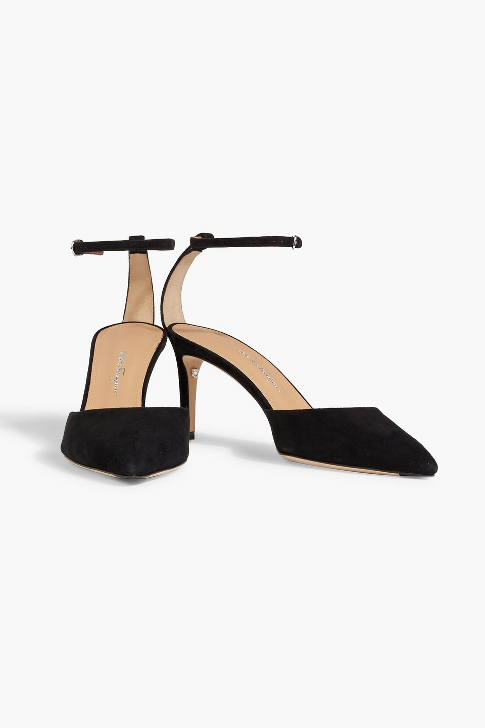 Ferragamo Iman Suede Pumps In Black