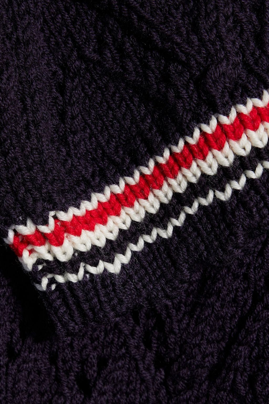 THOM BROWNE Pointelle-knit merino wool cardigan