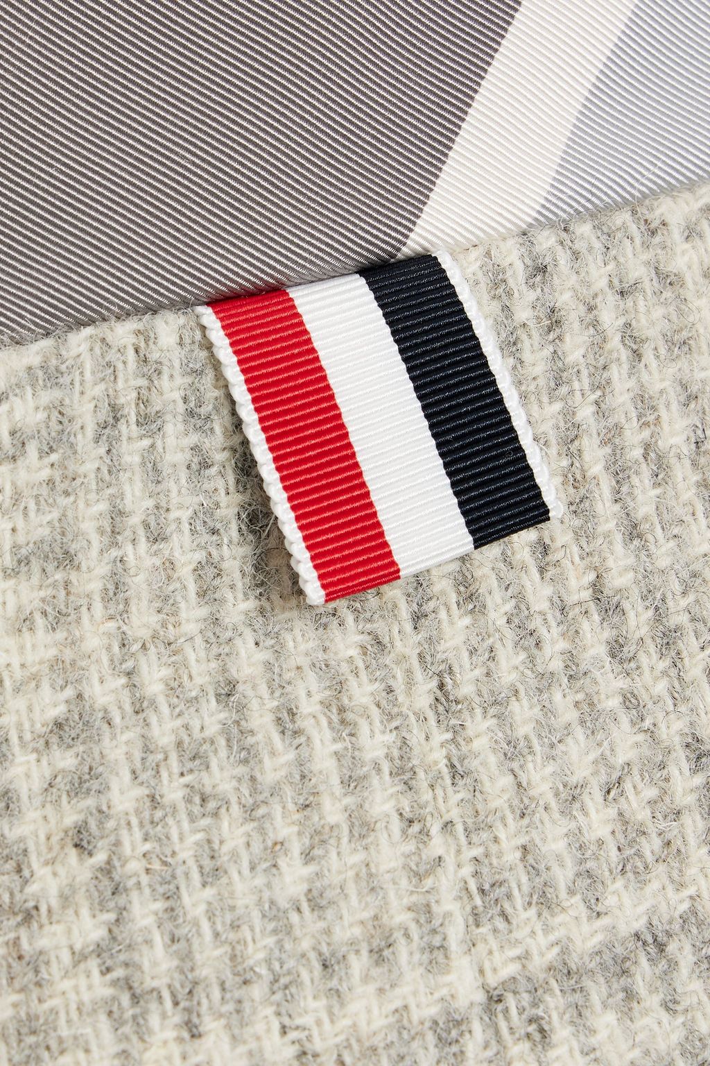 THOM BROWNE Checked wool-tweed midi skirt
