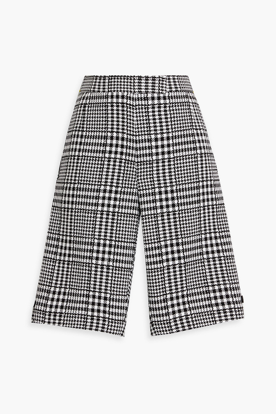 Thom Browne Checked Cotton-tweed Shorts In Black