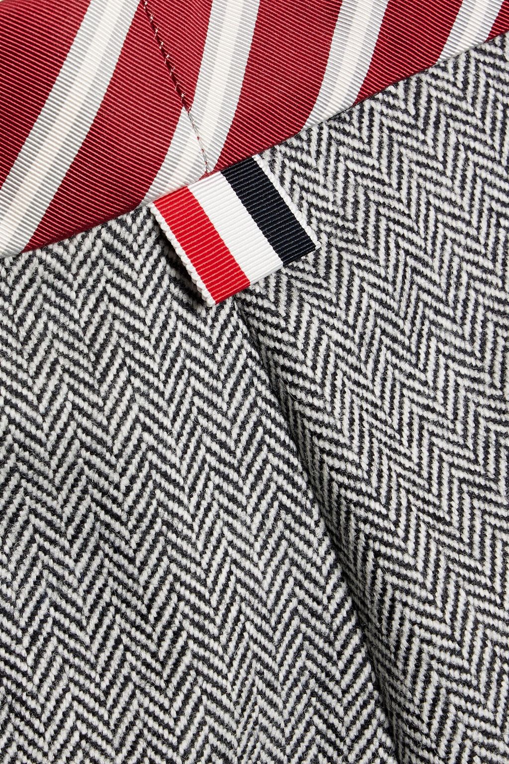 THOM BROWNE Cropped herringbone wool tapered pants
