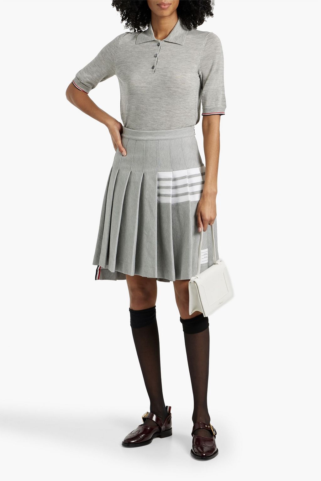 THOM BROWNE Cashmere polo shirt