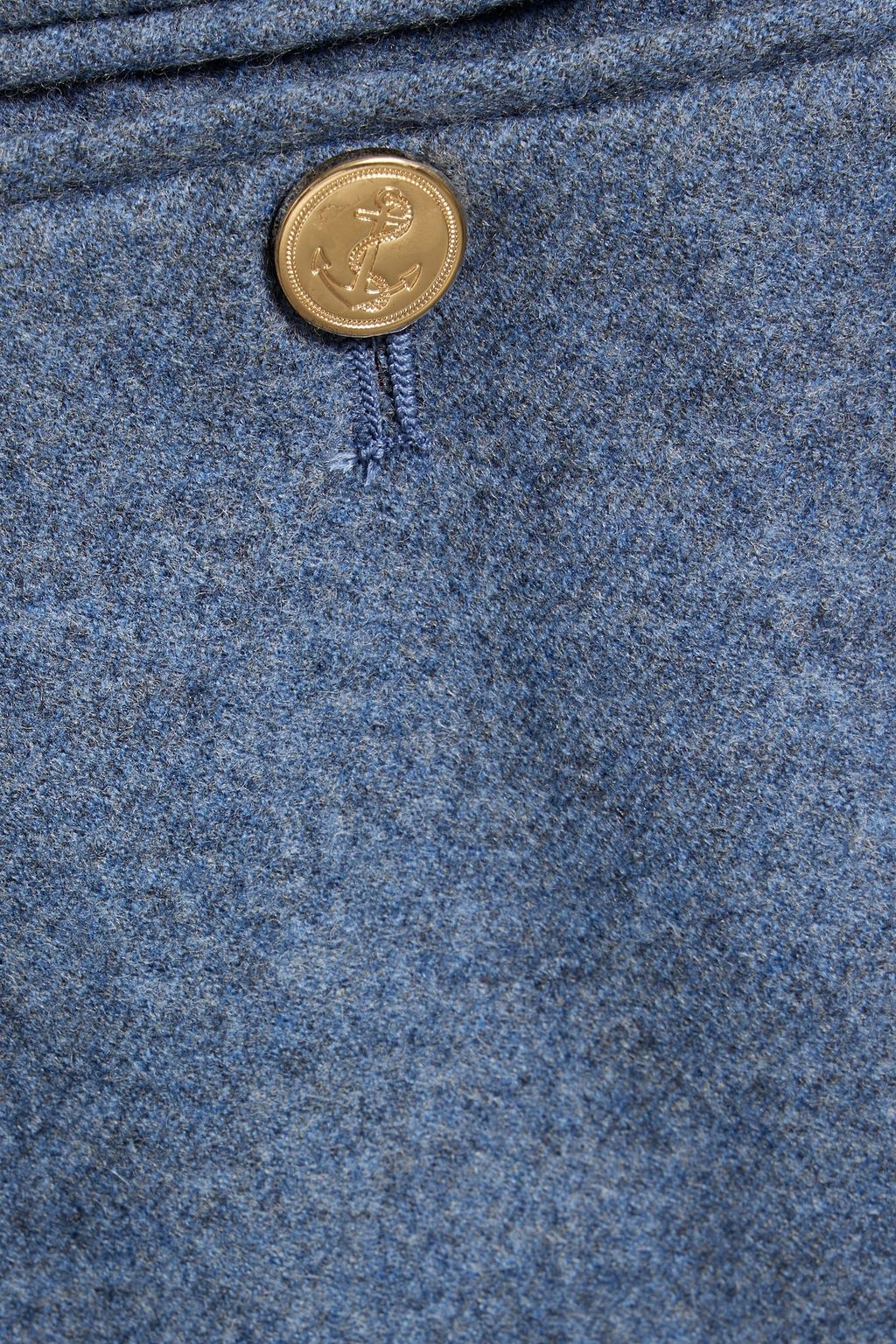 THOM BROWNE Cropped wool-flannel tapered pants