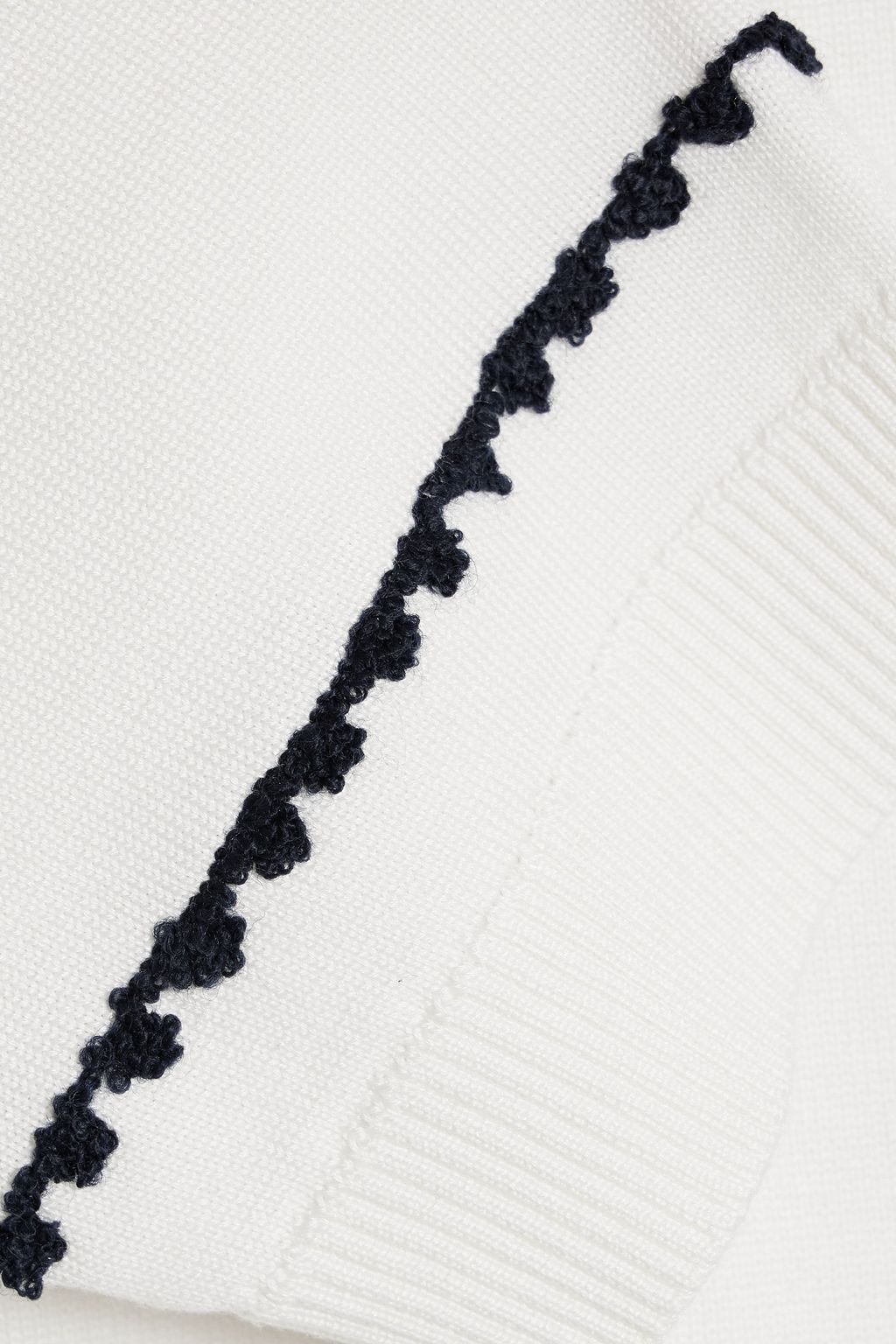 THOM BROWNE Embroidered silk and cotton-blend polo shirt