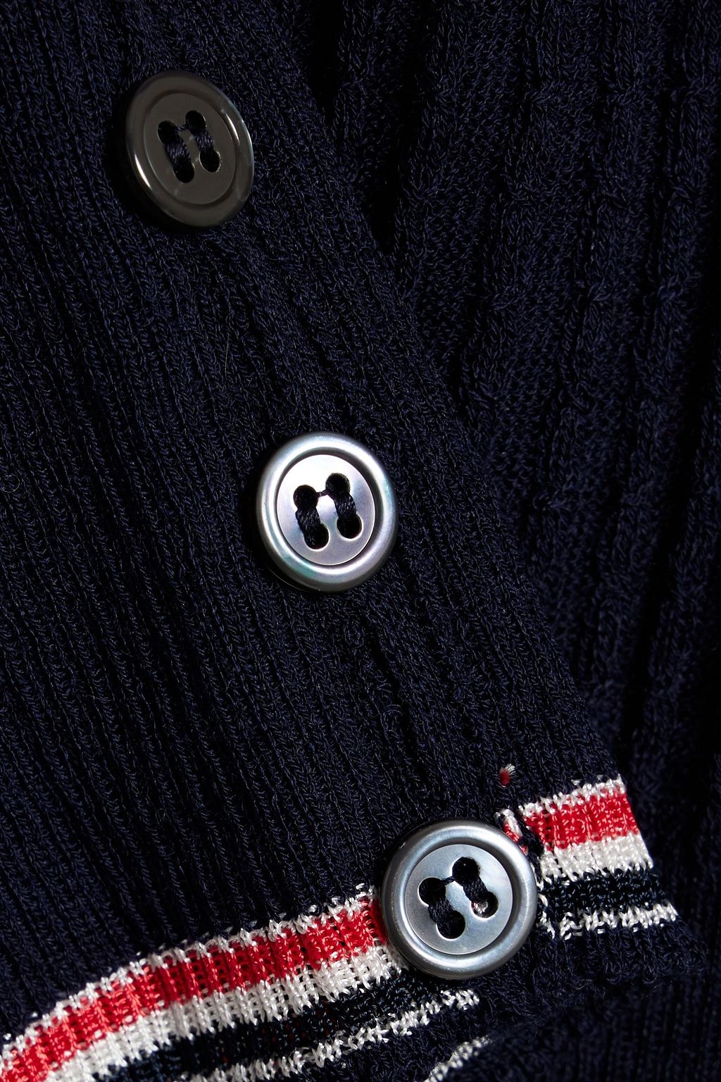 THOM BROWNE Ribbed wool-blend top