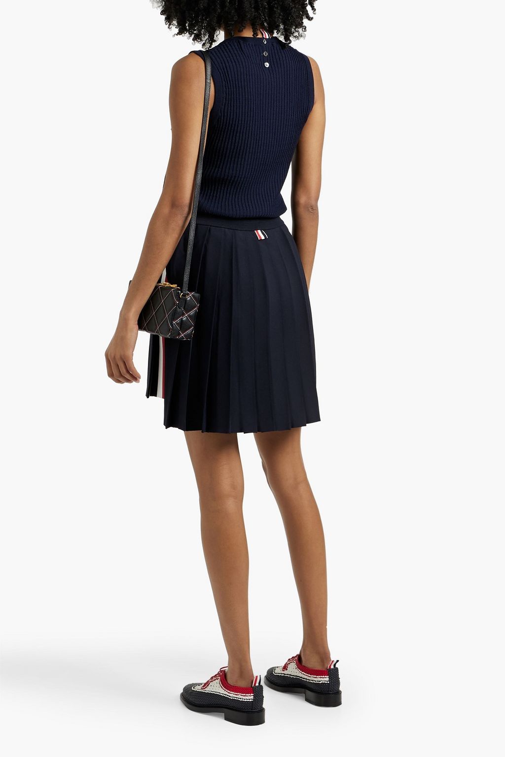 THOM BROWNE Ribbed wool-blend top