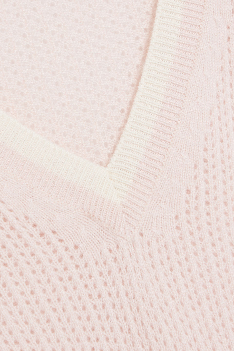 Thom Browne Pointelle-knit Cashmere Sweater In Pastel Pink