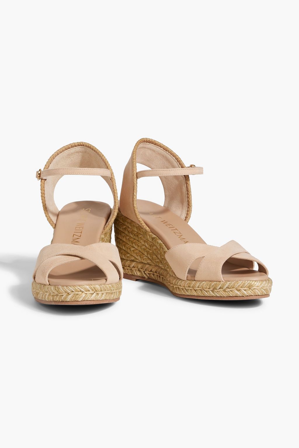 STUART WEITZMAN Mirela suede espadrille wedge sandals