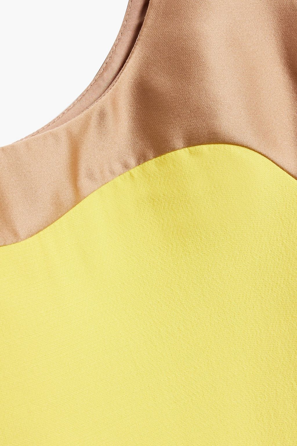 VALENTINO GARAVANI Satin-paneled wool and silk-blend crepe mini dress
