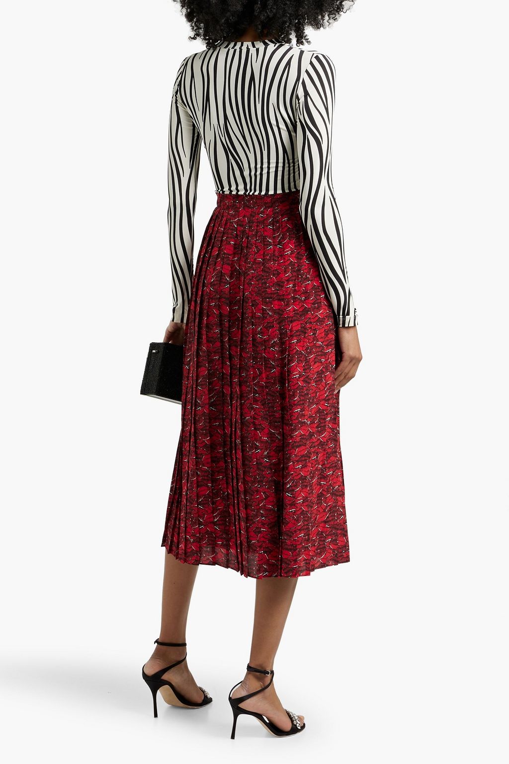 VALENTINO GARAVANI Zebra-print stretch-jersey top