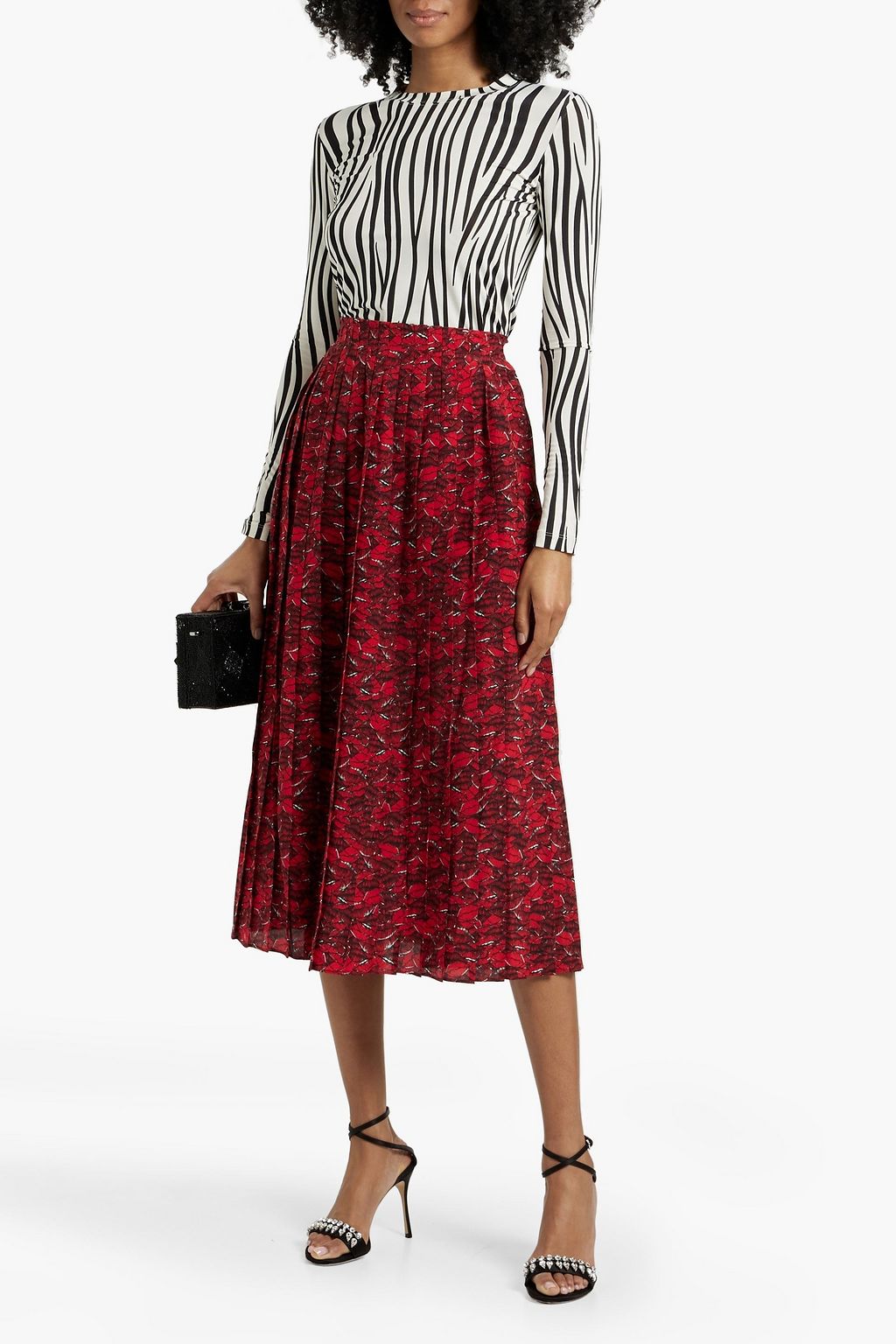 VALENTINO GARAVANI Zebra-print stretch-jersey top