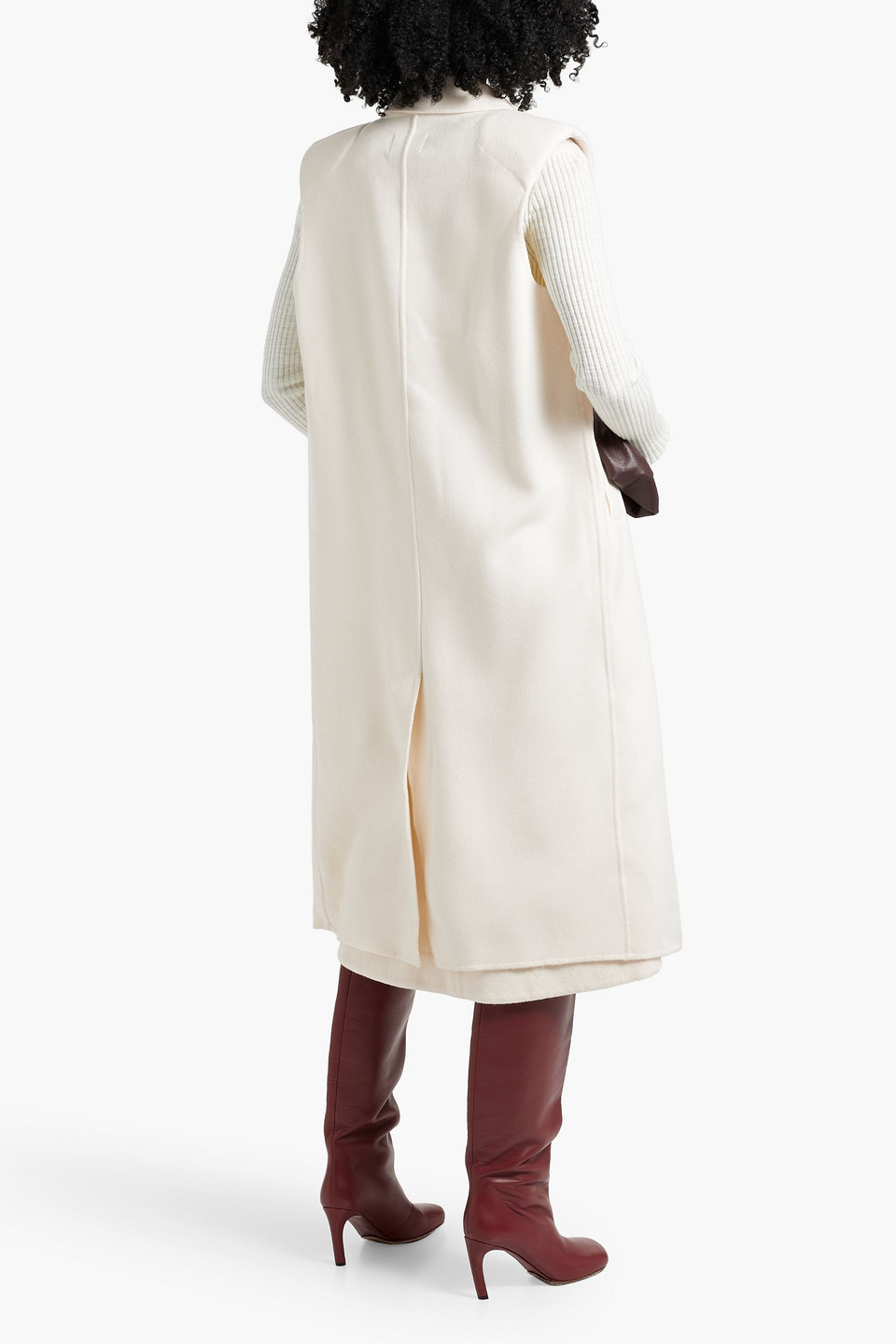 Shop Loulou Studio Deanna Wool And Cashmere-blend Felt Vest In Ivory