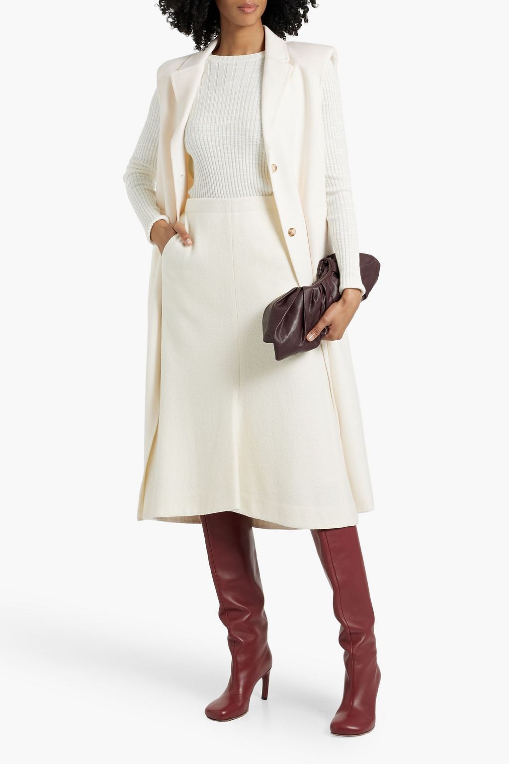 LOULOU STUDIO Deanna wool and cashmere-blend felt vest