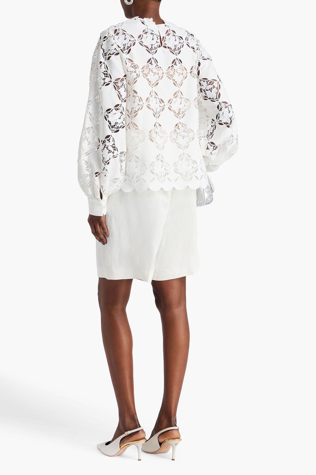 OSCAR DE LA RENTA ギピュールレース トップス