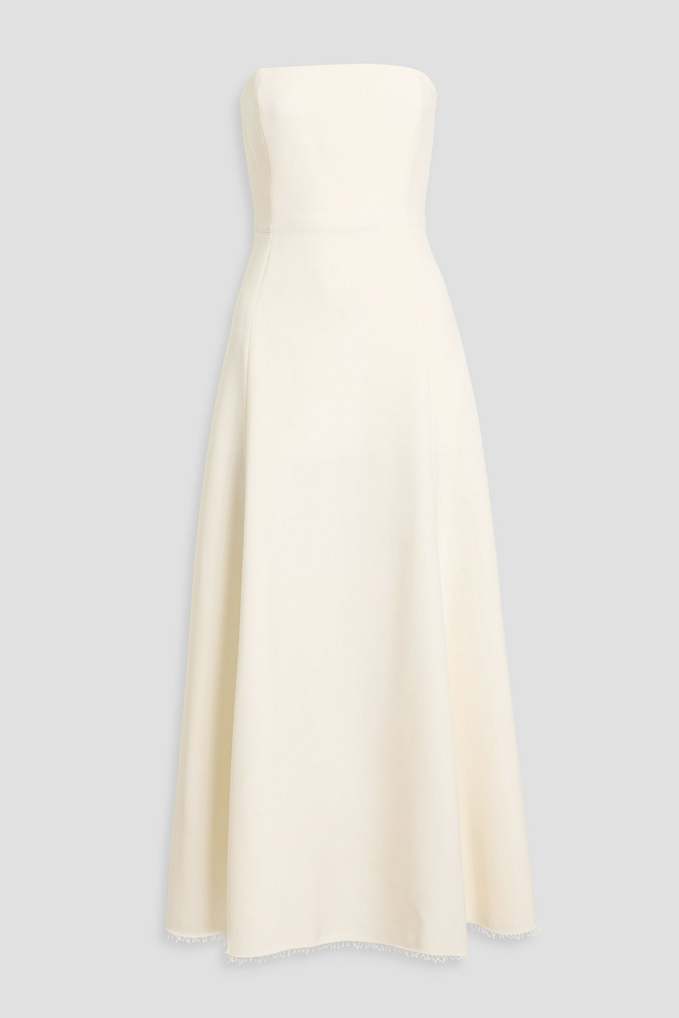 Gabriela Hearst Arion Strapless Wool-crepe Maxi Dress In White