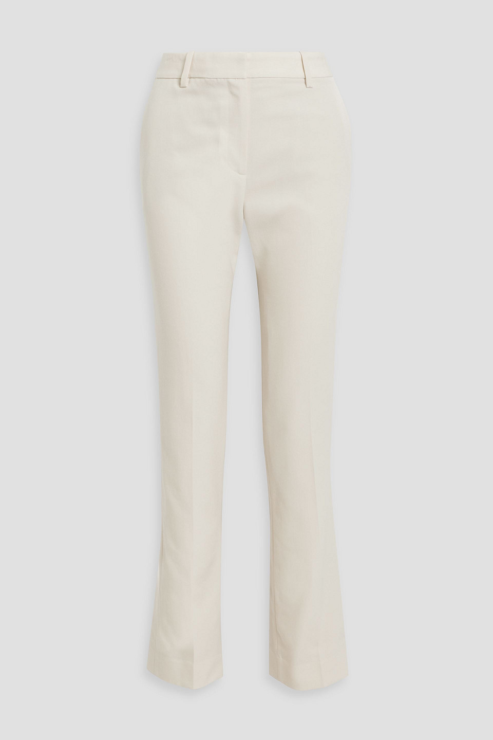 Nili Lotan Wool-twill Straight-leg Pants In White