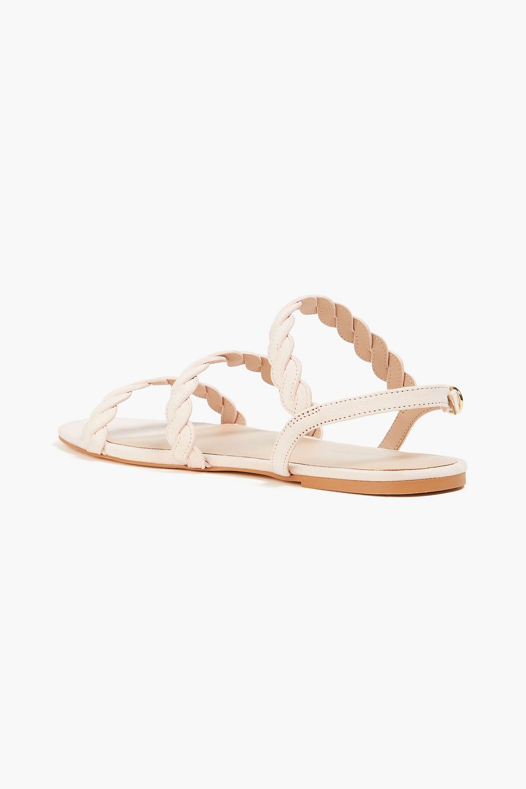 STUART WEITZMAN 編み込みスエード スリングバックサンダル