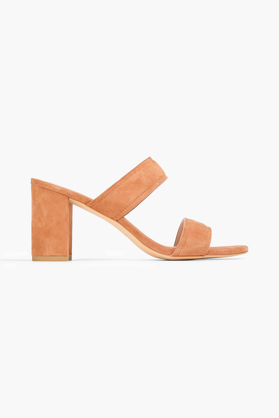 Stuart Weitzman Sydney 75 Suede Sandals In Tan