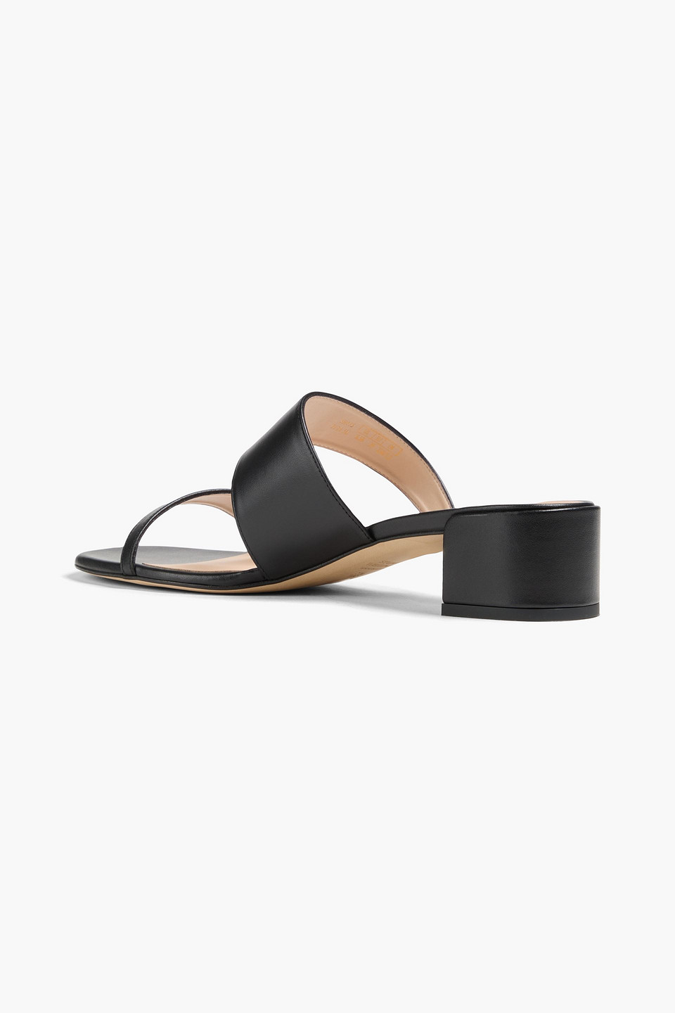 Stuart Weitzman Miami Leather Sandals In Black