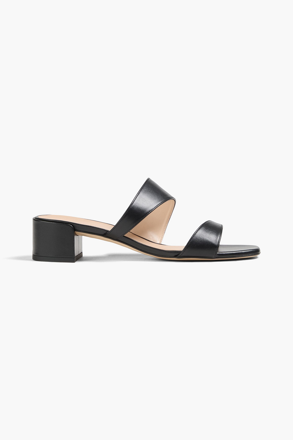 Stuart Weitzman Miami Leather Sandals In Black