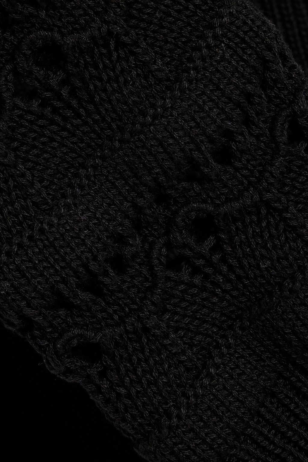 VALENTINO GARAVANI Ribbed pointelle-knit cotton sweater