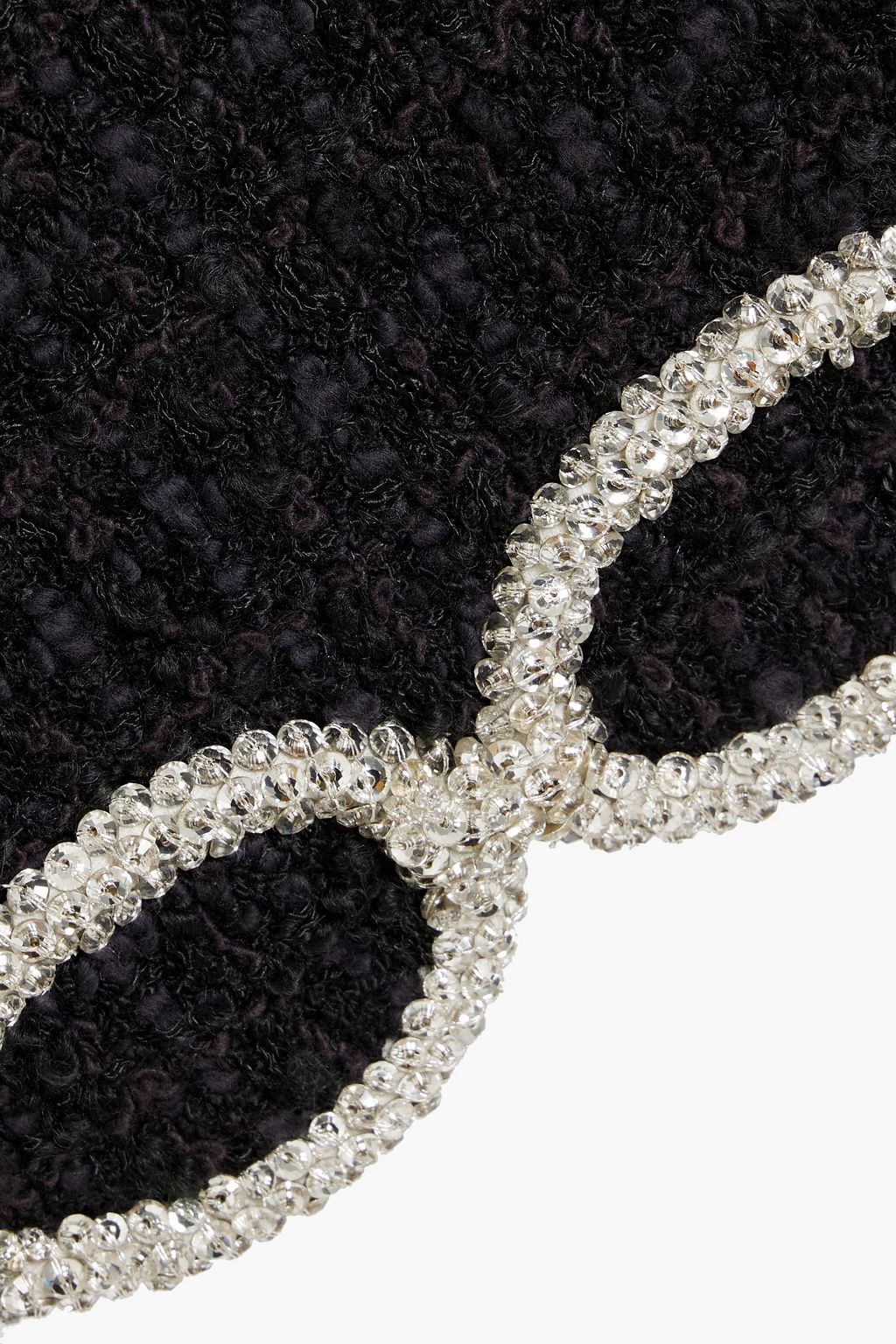VALENTINO GARAVANI Crystal-embellished tweed mini skirt