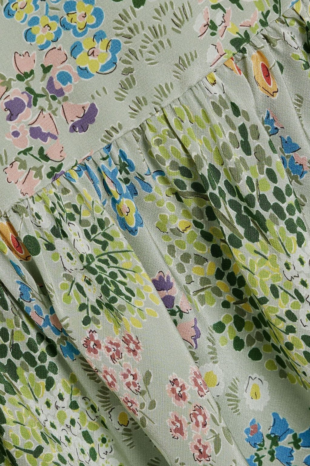 VALENTINO GARAVANI Floral-print silk crepe de chine mini dress